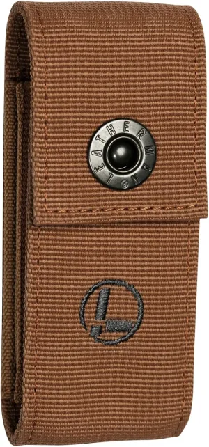 LEATHERMAN, Premium Nylon Snap Sheath, Fits 3.25" to 4.5" Multi-Tools, Sienna, Medium