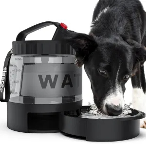 lesotc Portable Dog Water Bottle, 56oz Large Travel Water Bowl Dispenser for Dogs Camping Beach Walking Essentials, Big Pet Bottles Hiking Traveling Park Car Trips Accessories for On The Go, BPA Free
