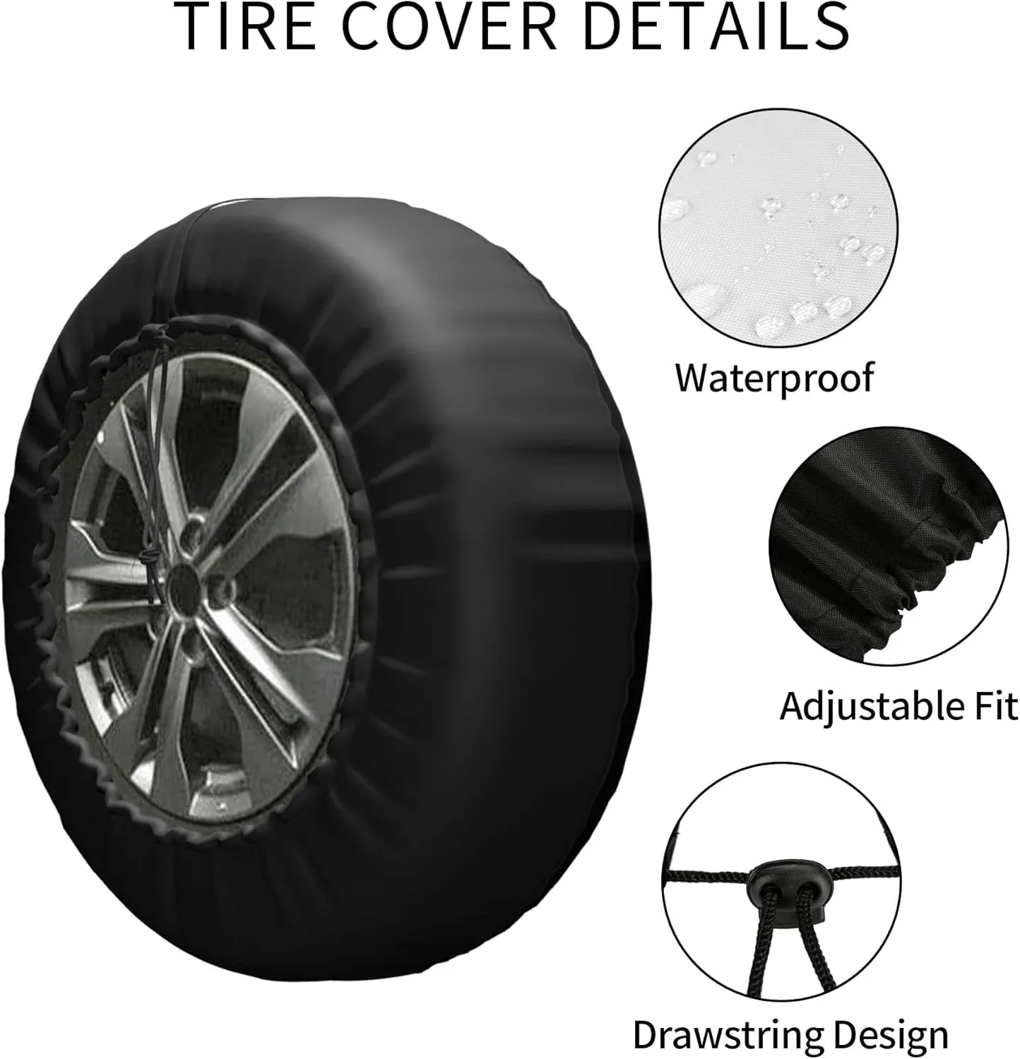 Life is Better Around The Campfire Rv Spare Tire Cover for RV Trailer Camper Wheel Protectors Weatherproof Universal for Trailer Rv SUV Truck Travel Trailers (17 inch)