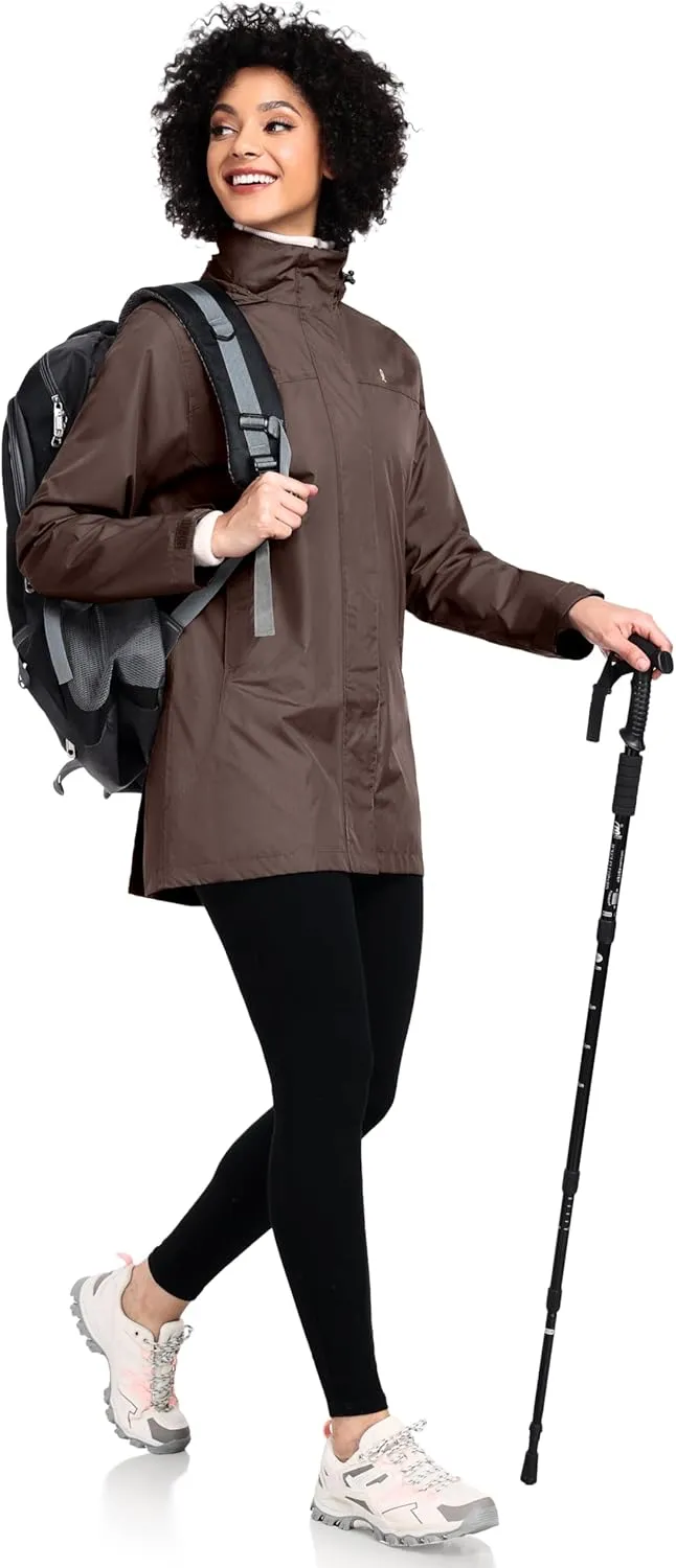 Little Donkey Andy Women’s Waterproof Rain Jacket Lightweight Outdoor Windbreaker Rain Coat Shell for Hiking, Travel