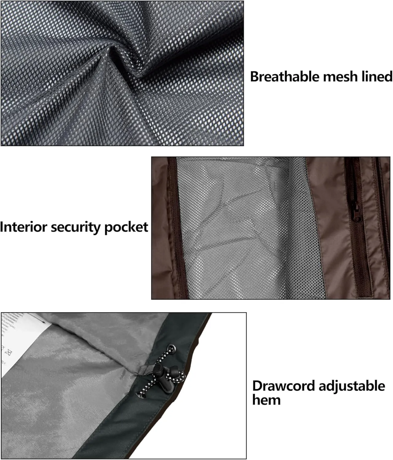 Little Donkey Andy Women’s Waterproof Rain Jacket Lightweight Outdoor Windbreaker Rain Coat Shell for Hiking, Travel