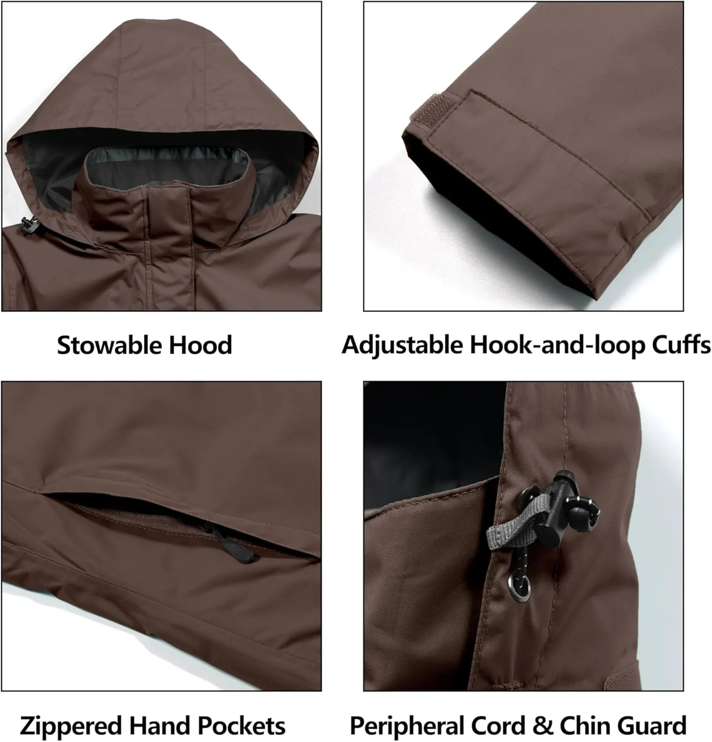 Little Donkey Andy Women’s Waterproof Rain Jacket Lightweight Outdoor Windbreaker Rain Coat Shell for Hiking, Travel