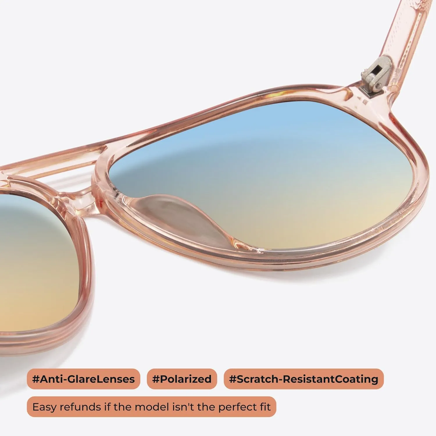 livho Trendy Polarized Aviator Sunglasses Women Men, Retro Sun Glasses for Women Men 2025, Oversized UV Protection Shades