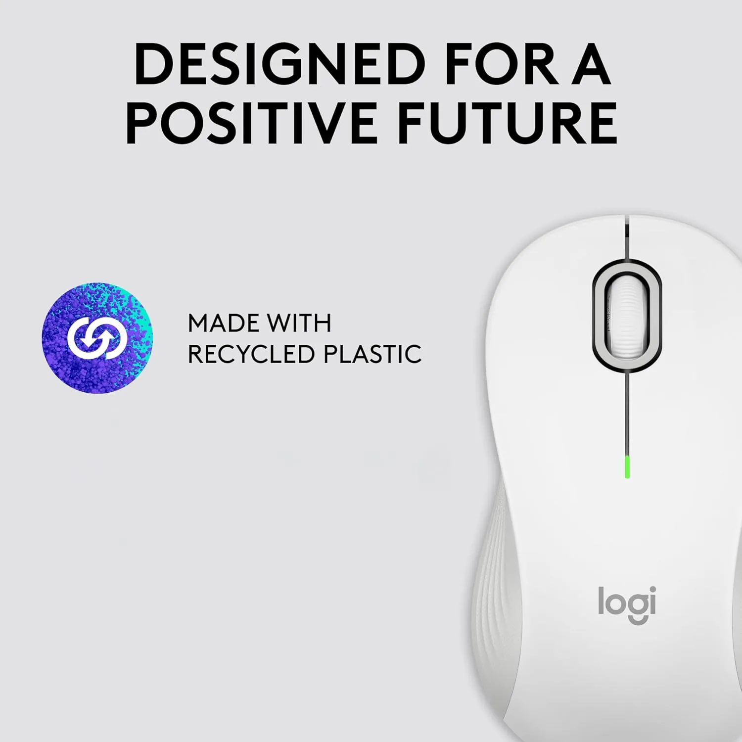 Logitech Signature M550 Wireless Mouse - for Small to Medium Sized Hands, 2-Year Battery, Silent Clicks, Customizable Side Buttons, Bluetooth, Multi-Device Compatibility - Off White
