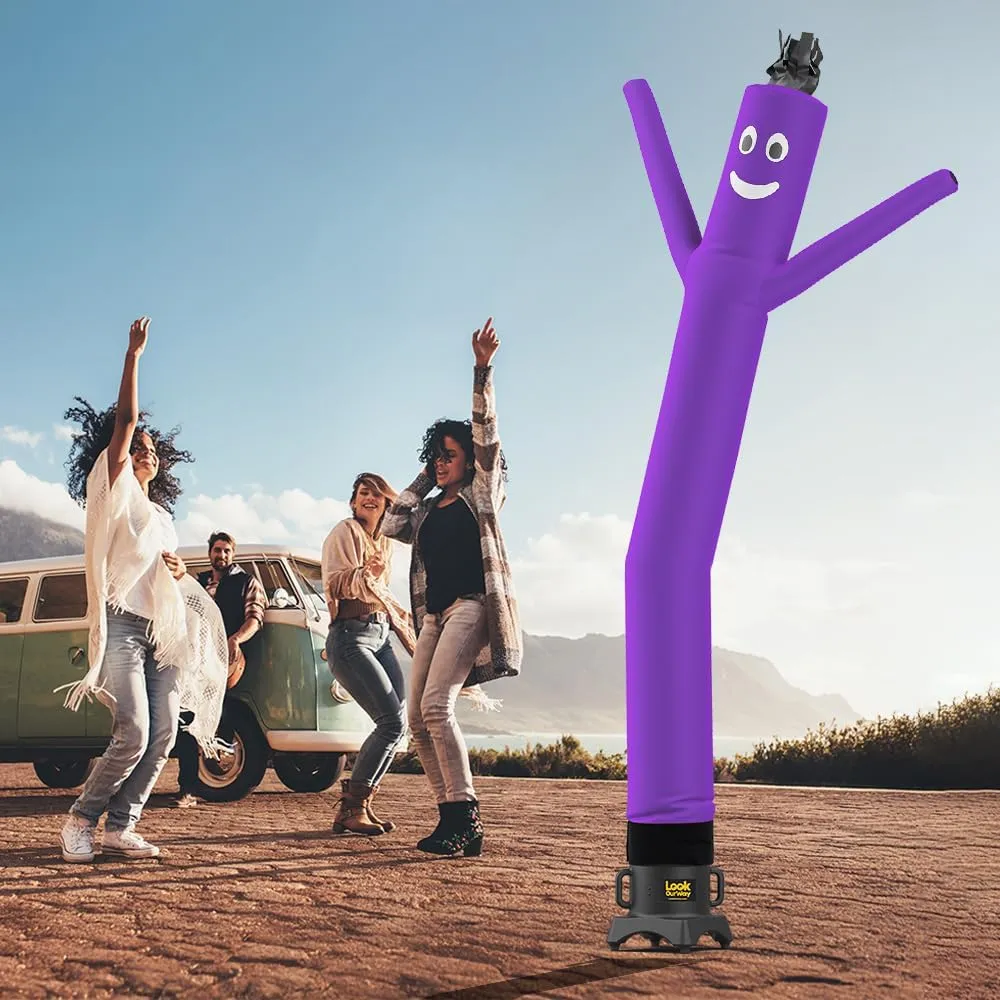 LookOurWay Air Dancers Wacky Waving Inflatable Tube Man Set - 10 Feet Tall Inflatable Dancing Man with Blower - Purple