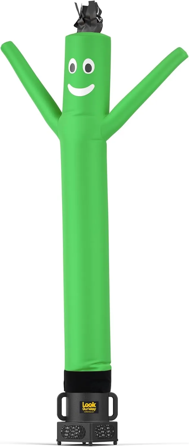 LookOurWay Air Dancers Wacky Waving Inflatable Tube Man Set - 7ft Tall Advertising Air Dancer Waving Man Inflatable Tube Guy with Sky Dancer Blower - Green