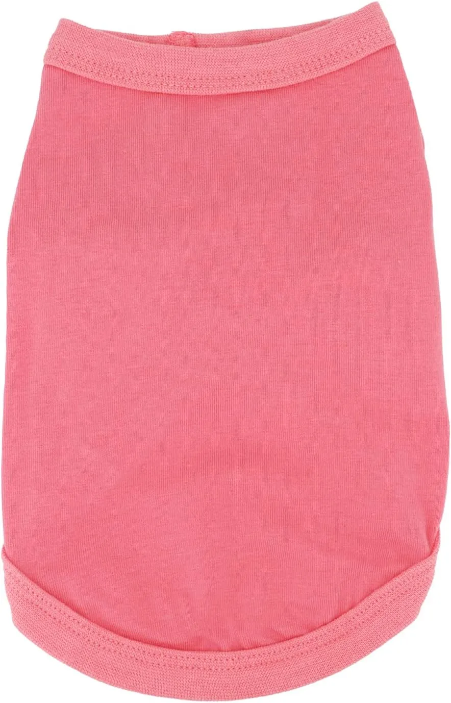 LOPHIPETS 100% Cotton Dog Tee Shirt for Small Dogs Chihuahua Puppy Clothes-Pink/L