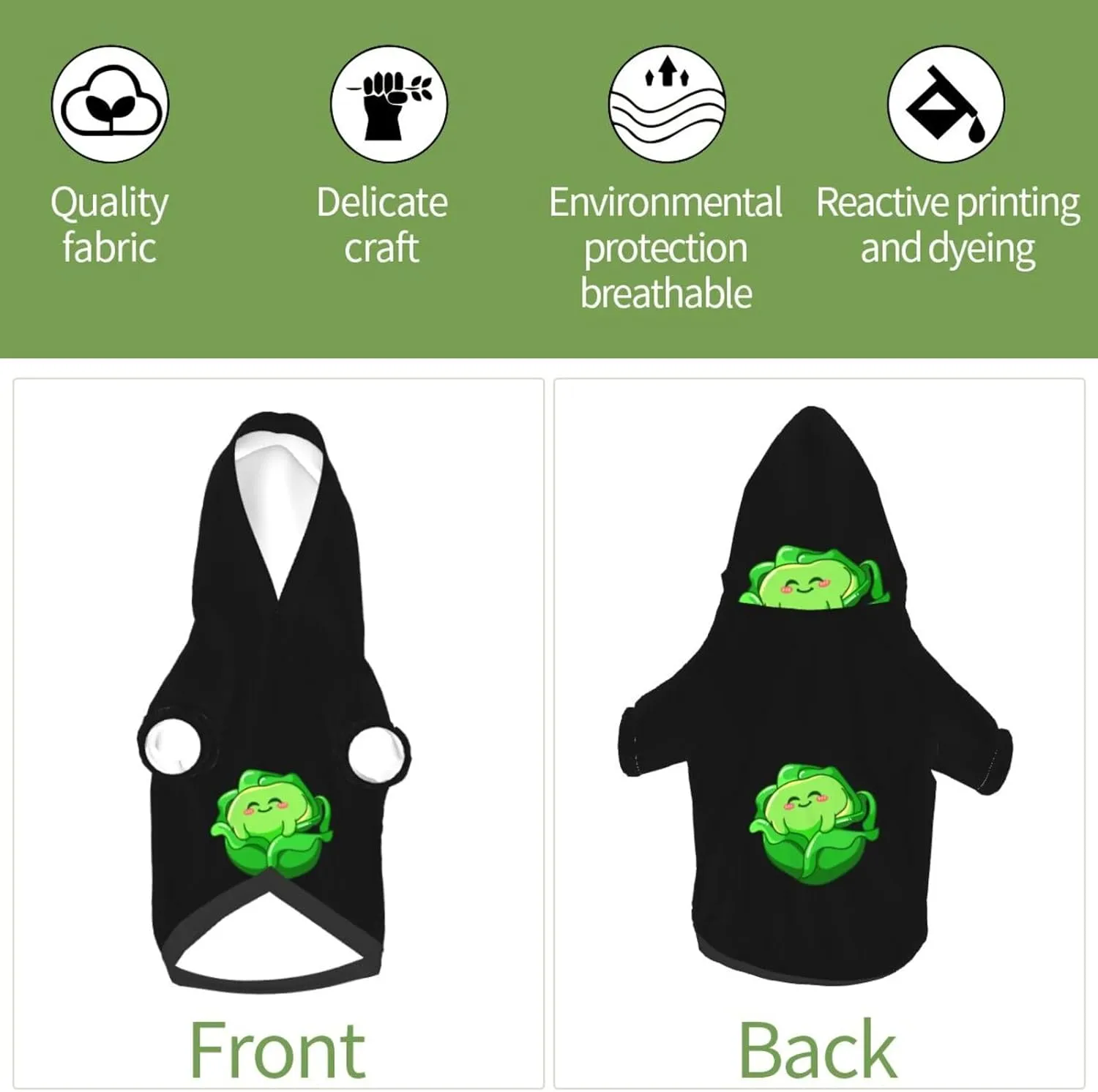 Lovely Cabbage Dog Sweater Winter Pet Dog Hoodie Sweatshirts Warm Soft Dog Clothes XX-Large