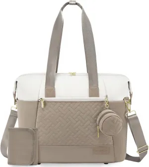LOVEVOOK Diaper Bag Tote, Large Baby Diaper Bag Waterproof Travel Diaper Tote with Changing Pad