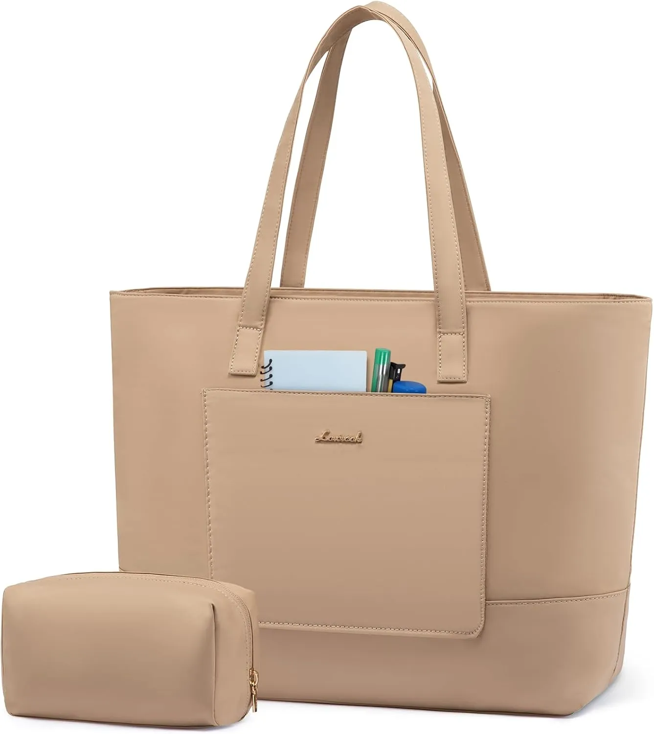 LOVEVOOK Work Tote with Laptop Compartment for Nurse Travel Commuter, Gym Bag with Yoga Mat Strap