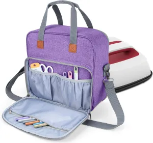 LUXJA Carrying Case Compatible with Cricut Easy Press (9 inches x 9 inches), Tote Bag Compatible with Cricut Easy Press and Supplies (Bag Only, Patent Design), Purple