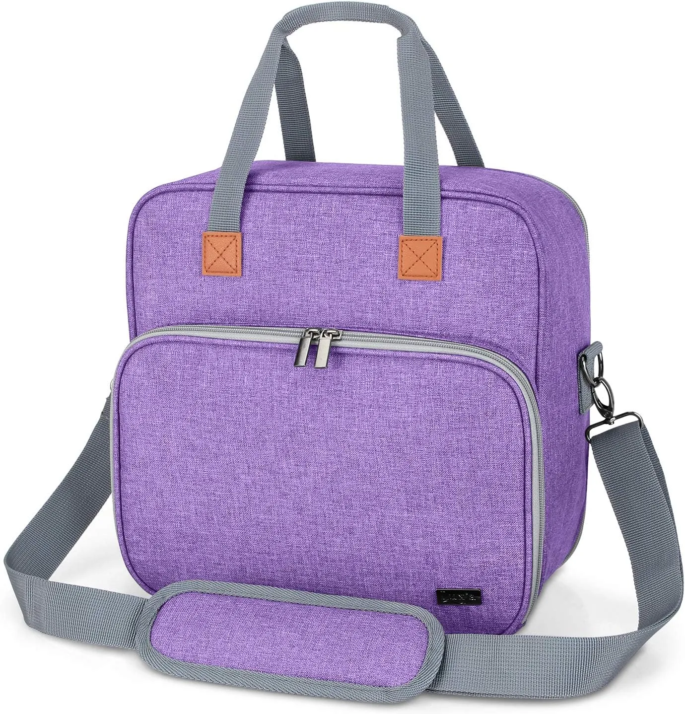 LUXJA Carrying Case Compatible with Cricut Easy Press (9 inches x 9 inches), Tote Bag Compatible with Cricut Easy Press and Supplies (Bag Only, Patent Design), Purple