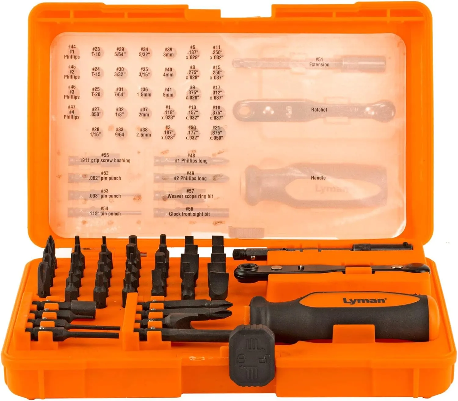 Lyman Master Gunsmith Multi Tool Kit Includes Hex Torx Flathead Phillips and Specialty Bits