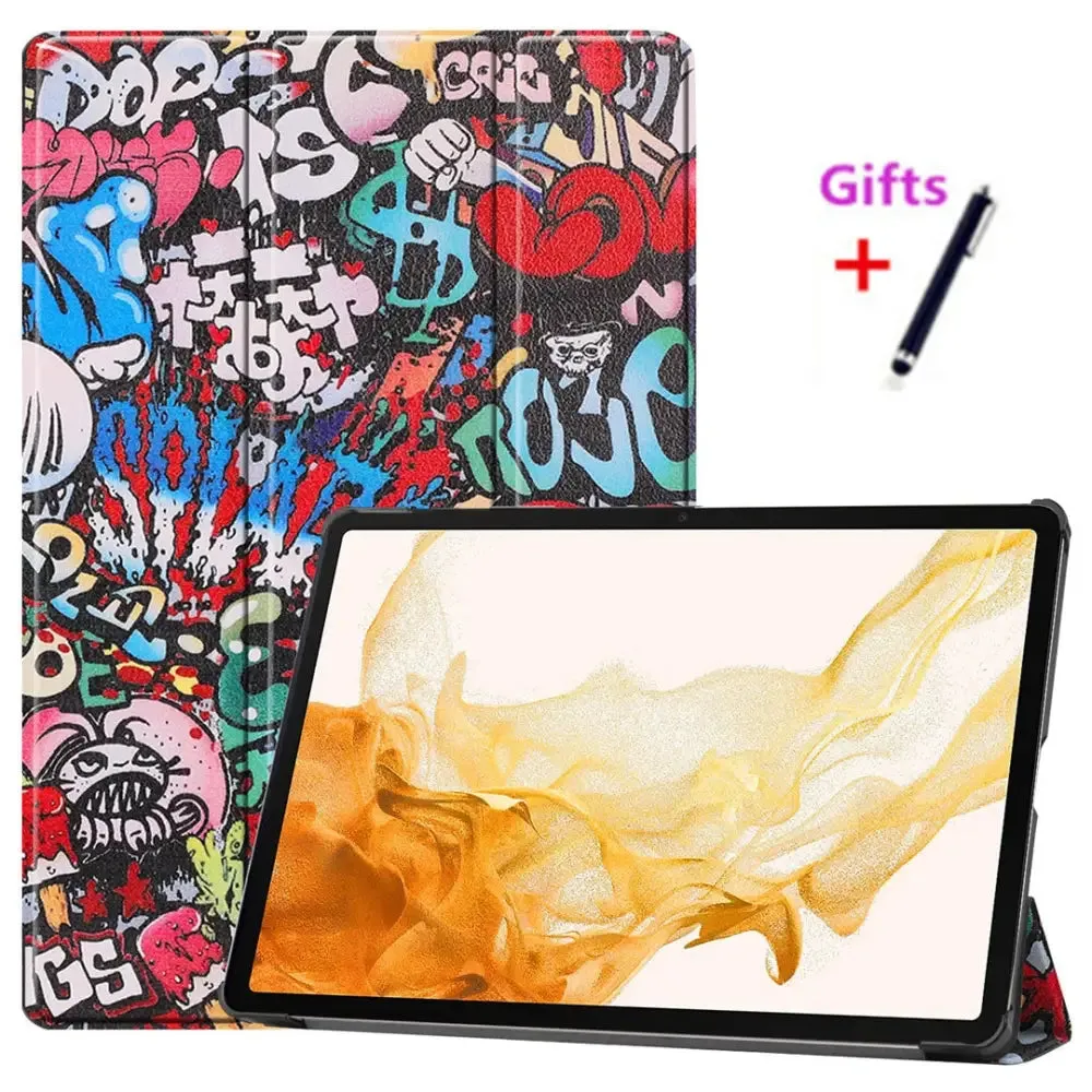 Magnetic Case for Samsung Galaxy Tab S7 Fe 12.4 T730 T733 T736 T7387 Plus 12.4 T970 T975 8 Plus 12.4 Sm-x800 Sm-x806