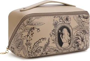Makeup Bag Travel Large Capacity Cosmetic Bag,Waterproof Portable Pouch Toiletry Bag Makeup Bag Organizer with Dividers and Handle