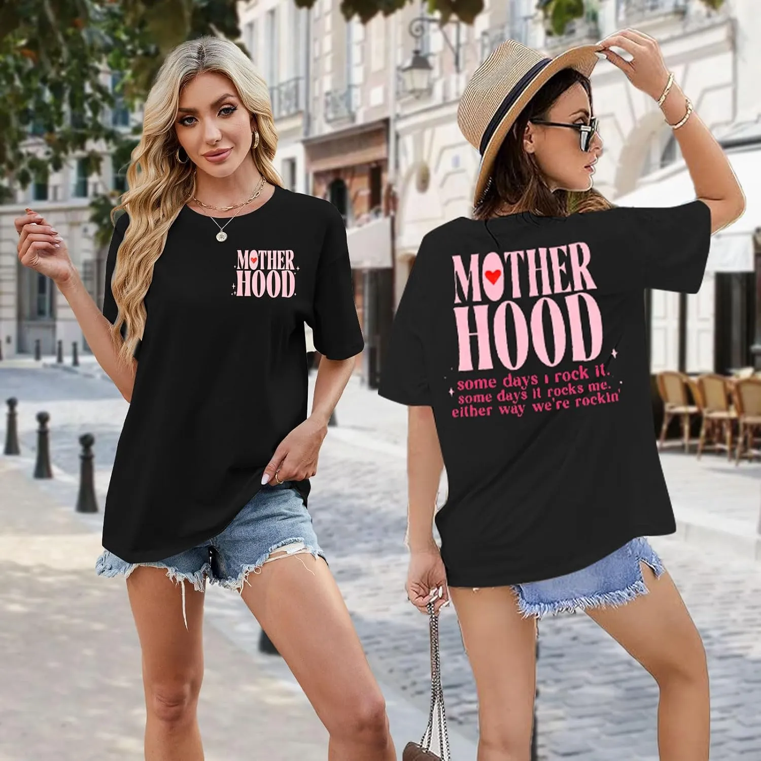 Mama Shirts Oversized Mom Shirt Motherhood Tshirt Some Days Tee Funny Short Sleeve Tops
