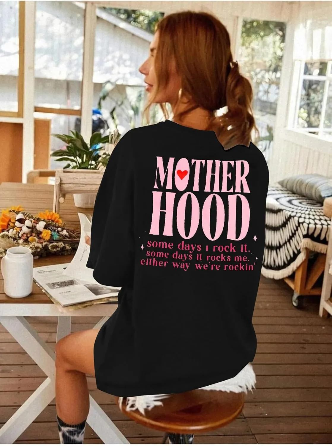 Mama Shirts Oversized Mom Shirt Motherhood Tshirt Some Days Tee Funny Short Sleeve Tops