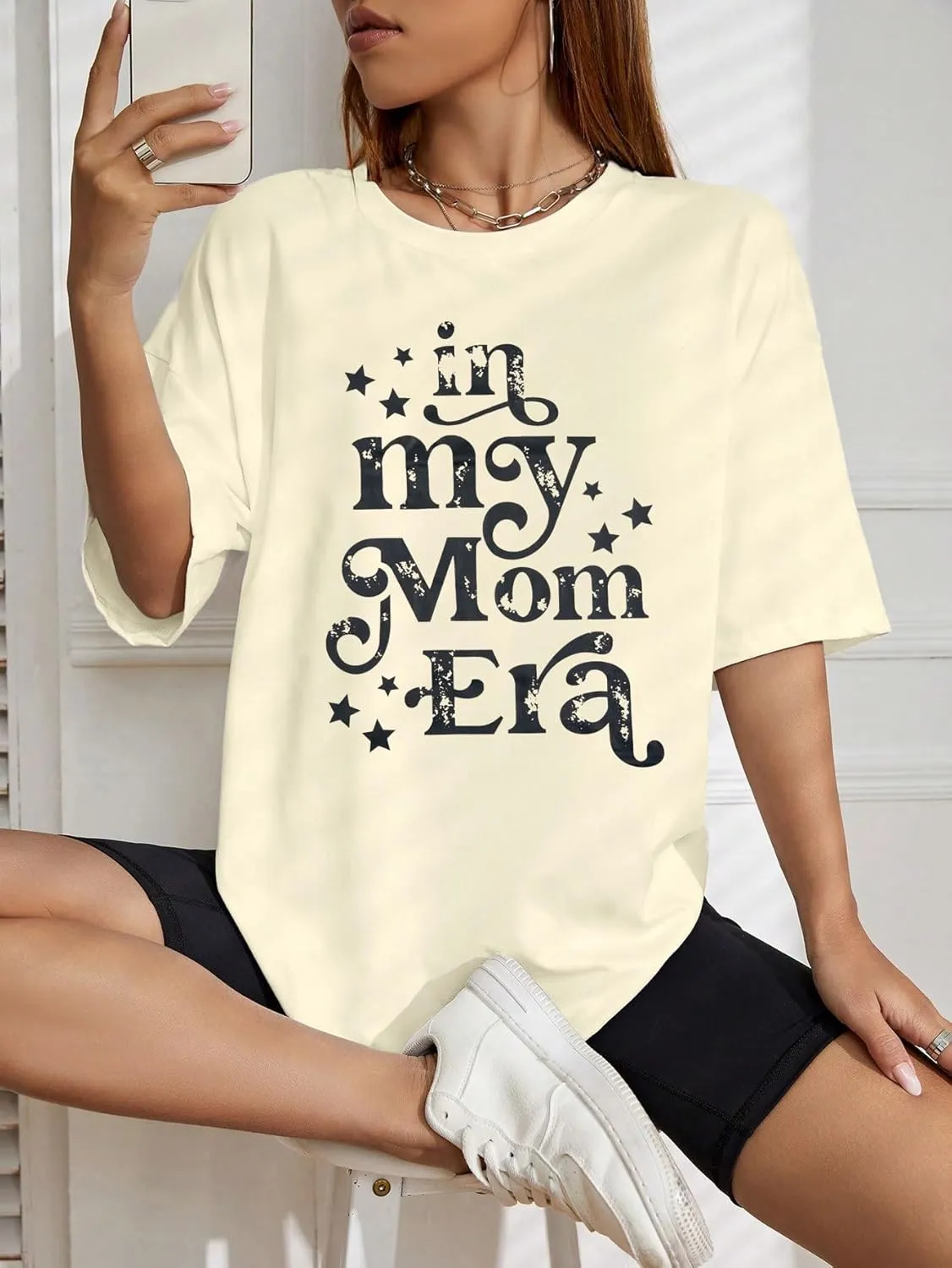 Mama Shirts Oversized Mom Shirt Motherhood Tshirt Some Days Tee Funny Short Sleeve Tops