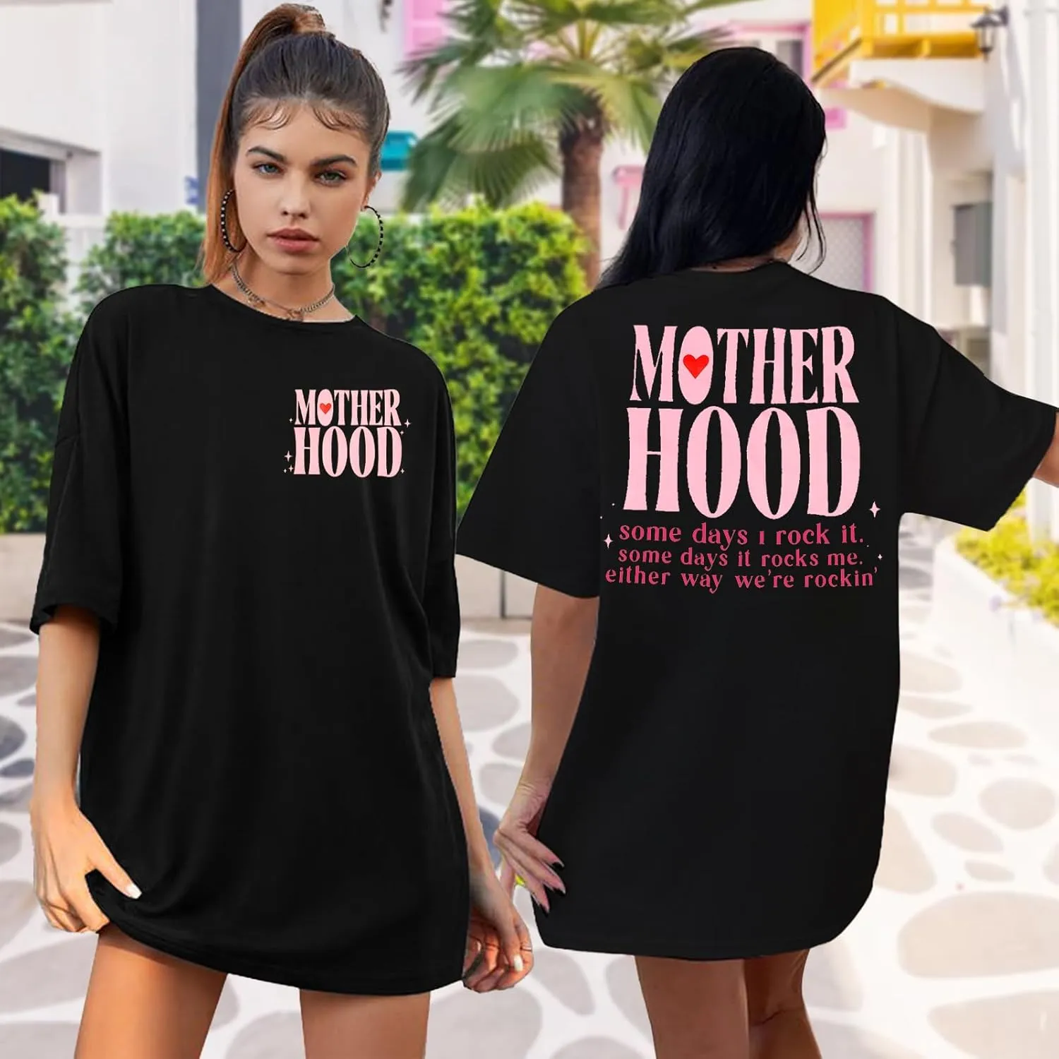 Mama Shirts Oversized Mom Shirt Motherhood Tshirt Some Days Tee Funny Short Sleeve Tops