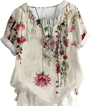 MARSVOVO Casual Short Sleeve T Shirt for Women Crewneck Oversized Tops Lightweight Soft