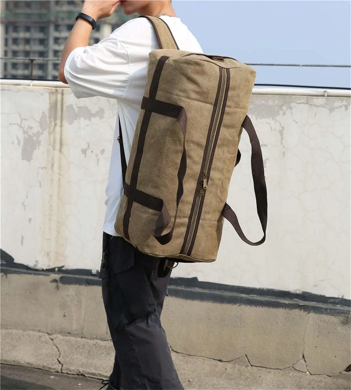 MaxxCloud Military Tactical Range Duffle Bag Heavy Duty Army Rucksack Luggage Canvas Laptop Backpack,for Work,Travel,Gym
