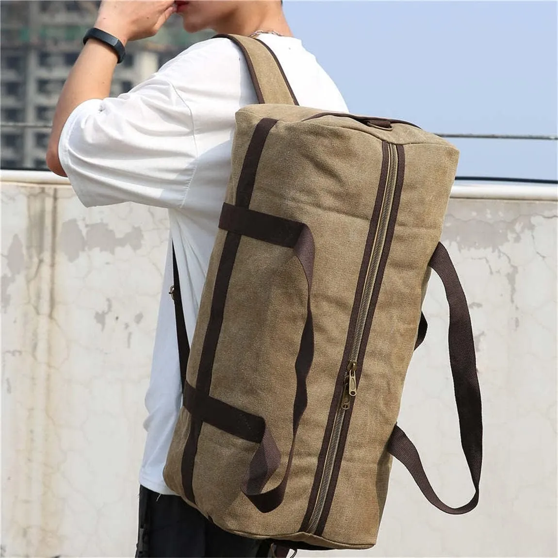 MaxxCloud Military Tactical Range Duffle Bag Heavy Duty Army Rucksack Luggage Canvas Laptop Backpack,for Work,Travel,Gym