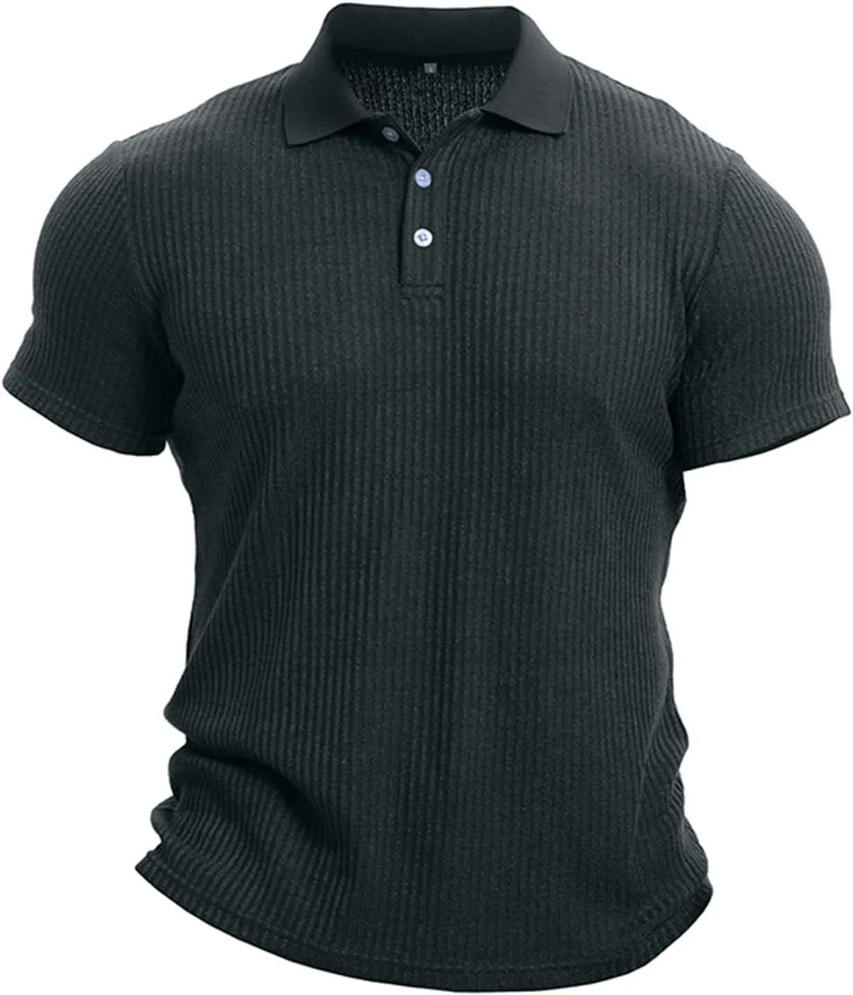 Men Short Sleeve Shirts Casual Lapel Button T-Shirts Trendy Loose Fit Athletic Beach Tops Fashion Summer Clothes