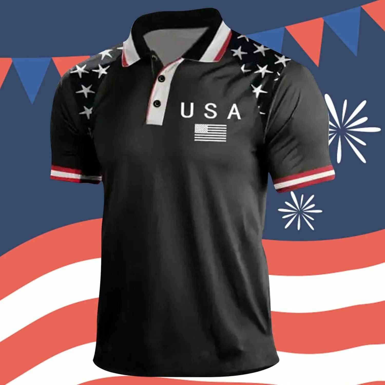 Men's Classic Everyday Soft Beach Flower Shirt and Long Suits Mens Cotton Crew Neck T-Shirt Henley