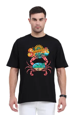 Men's Oversized Classic T-Shirt – "Summer Vibes" Crab