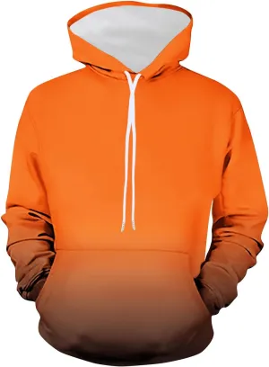 Men's Plus Size Graphic Hoodies Casual Fashion Gradient Color Long Sleeve Hooded Sweatshirt Loose Fit Muscle Pullover