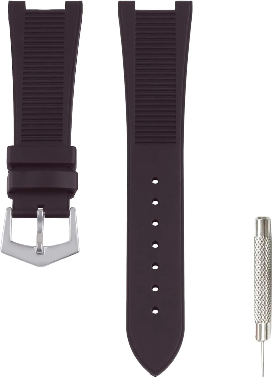 Men's rubber watch strap compatible with Patek Philippe Nautilus 5711 1A010 5712 5712G 5726 5980 25mm Outdoor sports waterproof silicone watch band Accessories Women's wristband bracelet