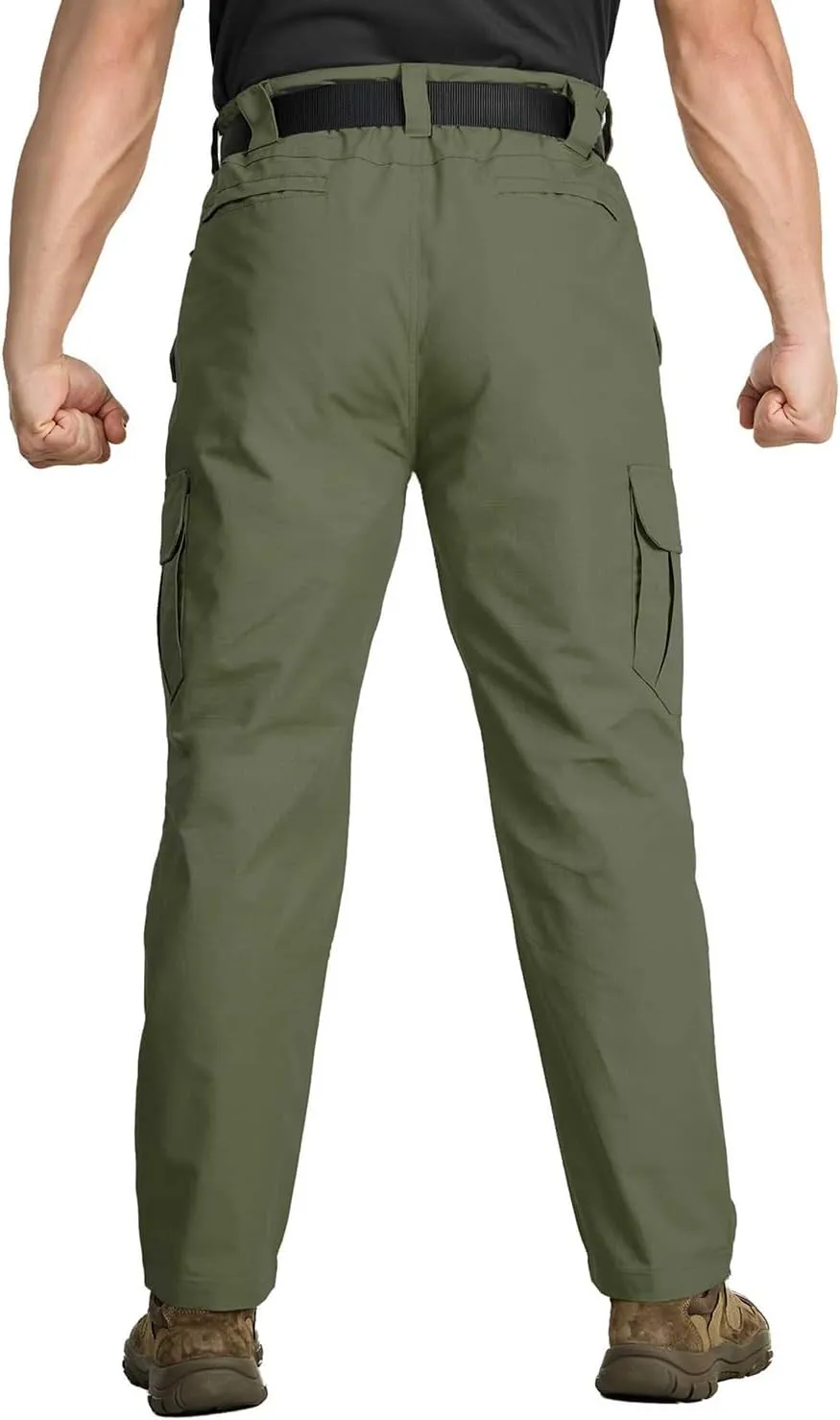 Men's Tactical Cargo Pants, Lightweight Water-Resistant, Ripstop Fabric for Hiking, Work, Outdoor Activities