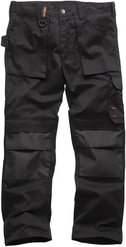 Men's Worker Trousers, Black Work Trousers