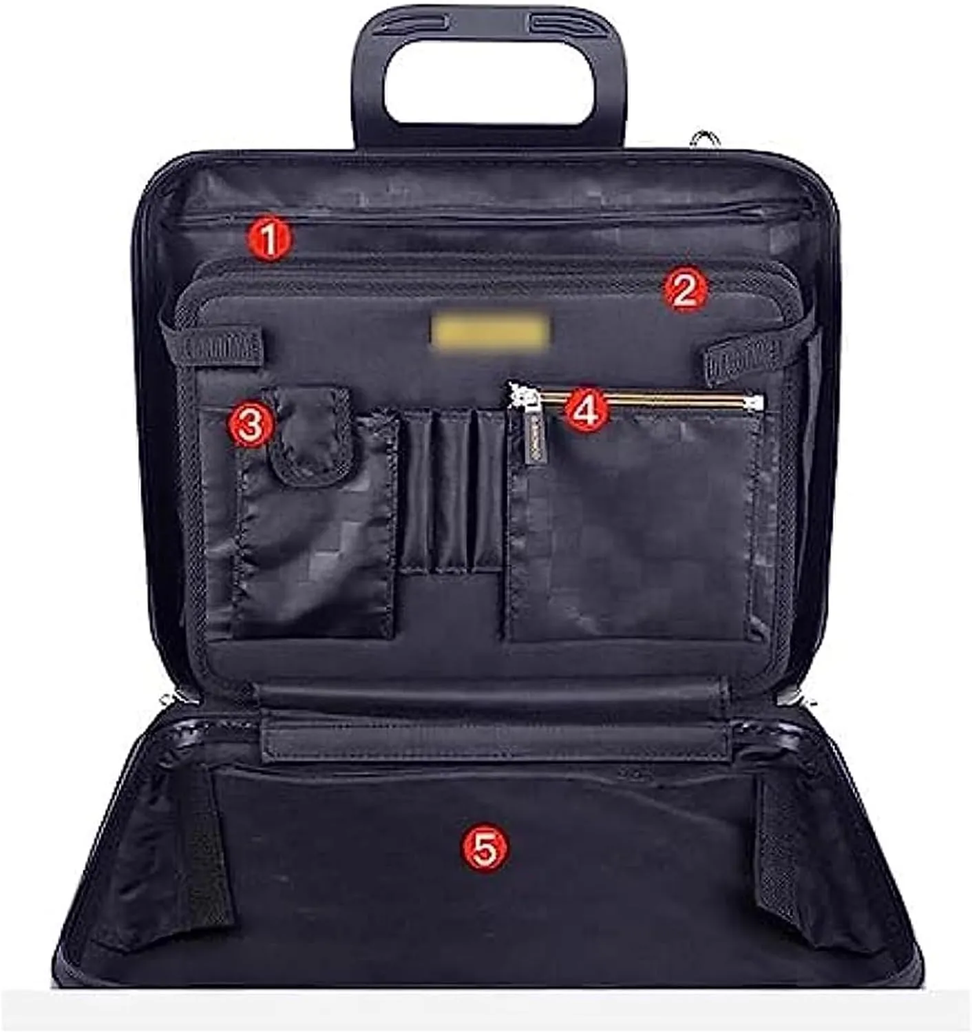 Metal Briefcase Tote Computer Case Bag Business Slim Shoulder Documentation Office Lawyer Briefcase (Color: Silver)