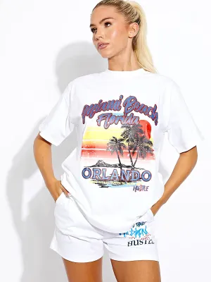 Miami Beach Oversized T-Shirt & Shorts Co-ord
