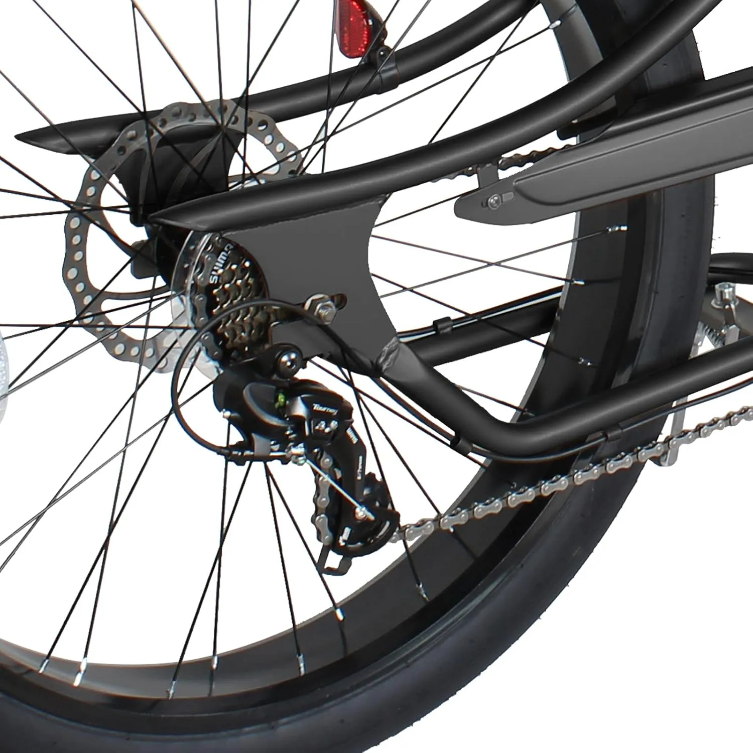 MICARGI 26 Vancouver Complete Cruiser Bikes Stretch Steel Frame Single-Speed & 7-Speed High Rise Handlebars & Low Handlebars Fat Tires Adult Beach Cruiser Chopper Bike Multiple Color