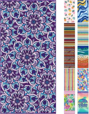 Microfiber Beach Towel Sand Free Towels are Quick Dry Light Weight Super Absorbent Best for Pool Oversized Extra Large 71x35