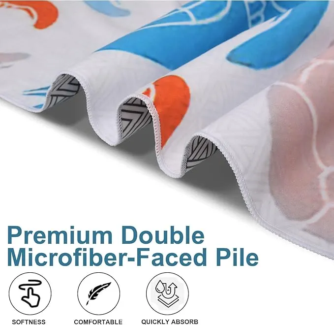 Microfiber Beach Towels 2 Packs, Oversized Quick-Dry Towels for Adults, Lightweight Thin Towels (72" x 36") for Swimming, Beach, Camping