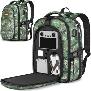 Mini 4 Pro Case, Waterproof Hard Carrying Case, Large Drone Bag Fits 15.6 Inch Laptop, Travel Backpack Compatible with DJI Mini 4 Pro, RC 2/ RC-N2 Controller, Fly More Combo and Accessories
