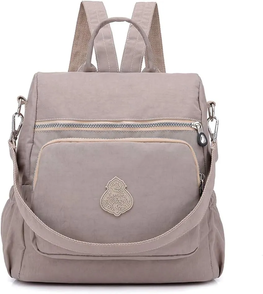 MINTEGRA Women Shoulder Backpack Multi-Pocket Nylon Purse Large Capacity Waterproof Casual Daypack