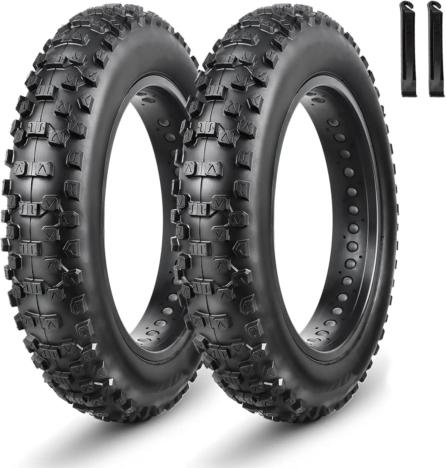 MOHEGIA Ebike Fat Tire: 20 x 4.0 Inch E-Bike Mountain Bicycle Tire Replacement,High-Performance Puncture-Resistant and All-Terrain Folding Electric MTB Tire with Offroad or Trail Riding