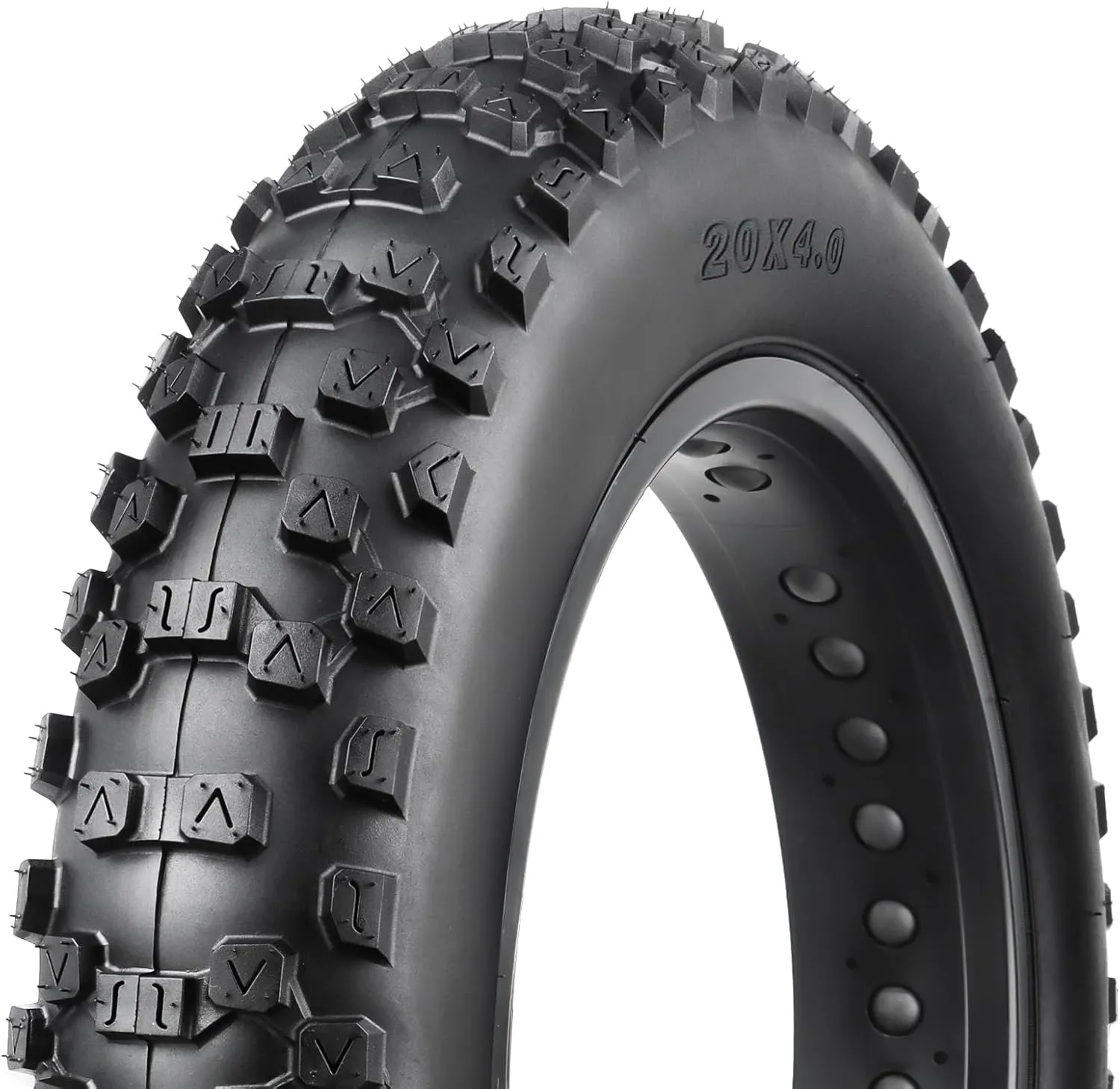 MOHEGIA Ebike Fat Tire: 20 x 4.0 Inch E-Bike Mountain Bicycle Tire Replacement,High-Performance Puncture-Resistant and All-Terrain Folding Electric MTB Tire with Offroad or Trail Riding
