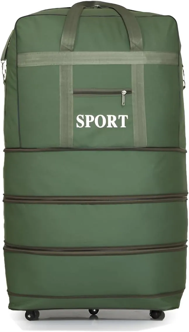 Mokcoliy]【Travel Bag Large Capacity Foldable Luggage with Spinner Wheels for 【International Travel】 – for Students, Oxford Fabric, Waterproof