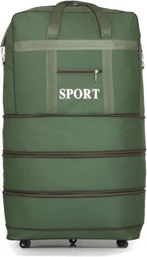 Mokcoliy]【Travel Bag Large Capacity Foldable Luggage with Spinner Wheels for 【International Travel】 – for Students, Oxford Fabric, Waterproof