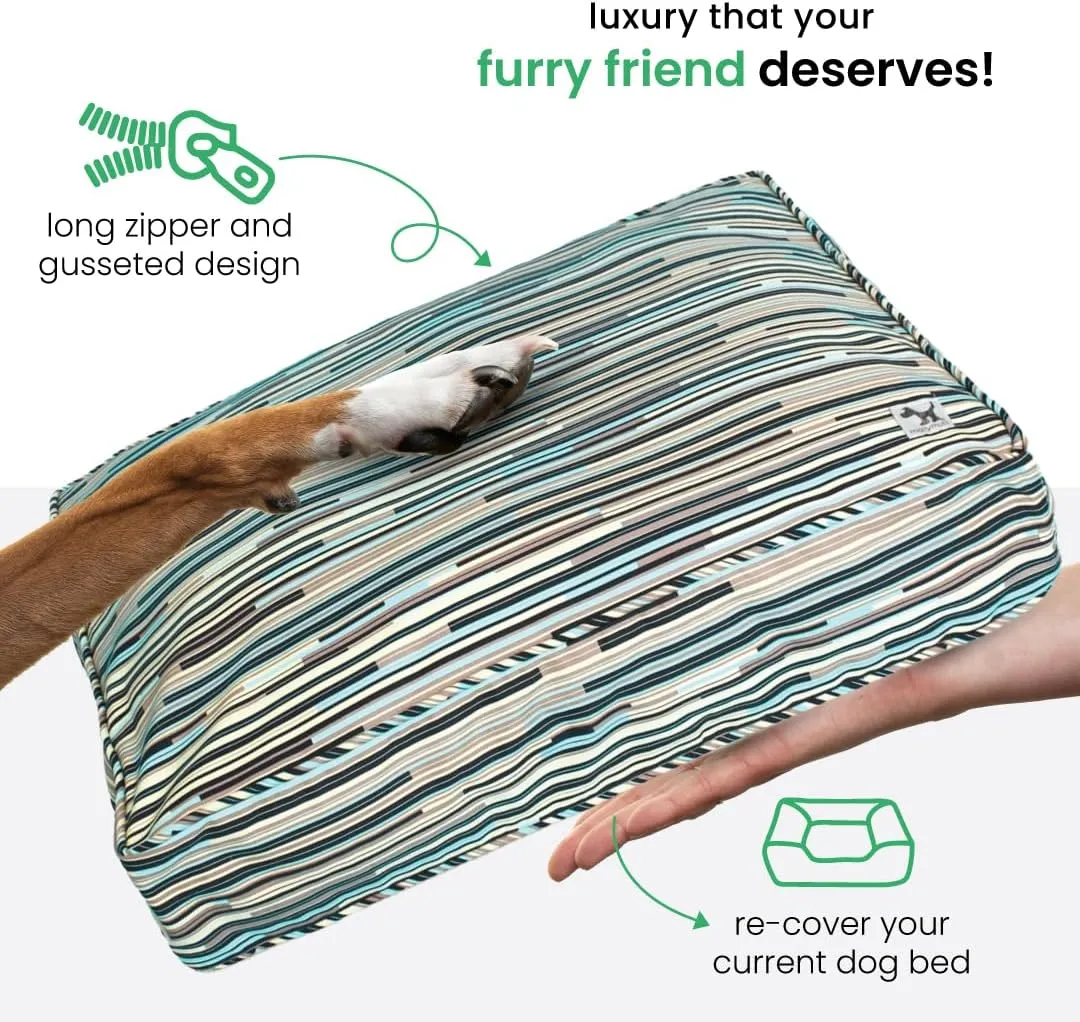 Molly Mutt Huge Dog Bed Cover - I Don’t Like Mondays Print - Measures 36" x45"x5"- 100% Cotton - Durable - Breathable - Sustainable - Machine Washable Dog Bed Cover