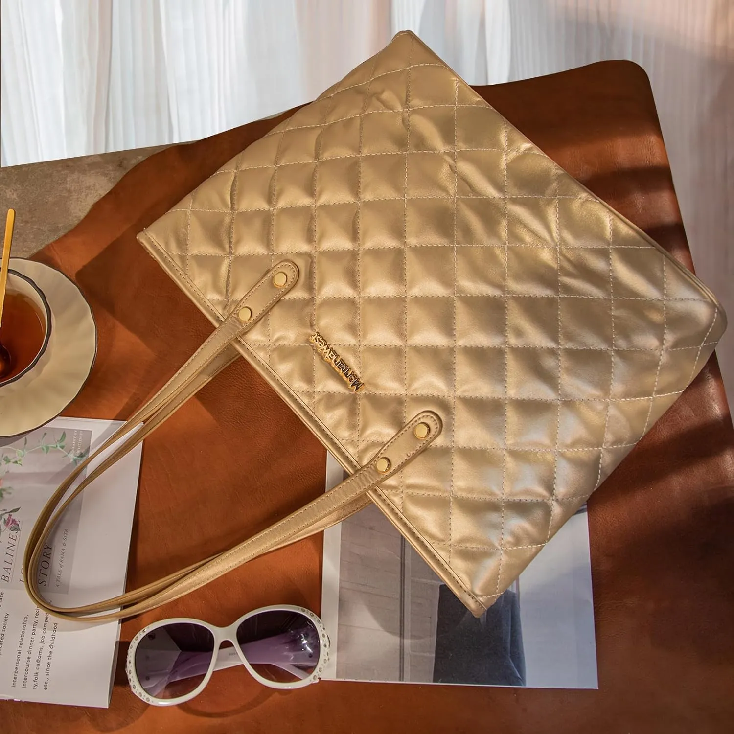 Montana West Quilted Handbag for Women Tote Purse Shoulder Bag Large Fashion Hobo Purse
