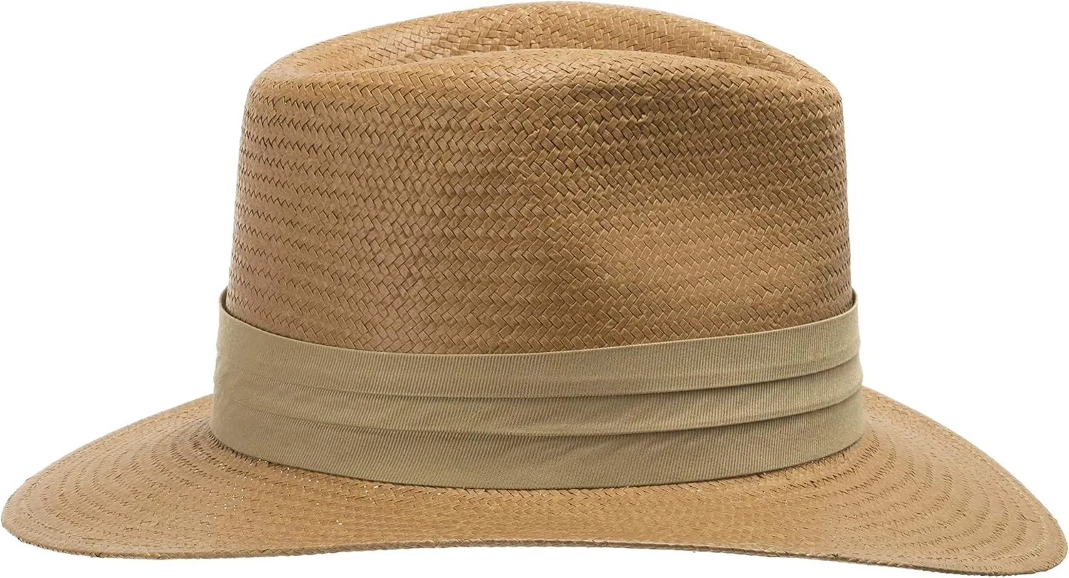 Monte Cristo Classic Fedora Straw Panama Hat Sun Wide Brim Lightweight Beach UPF50  Men or Women