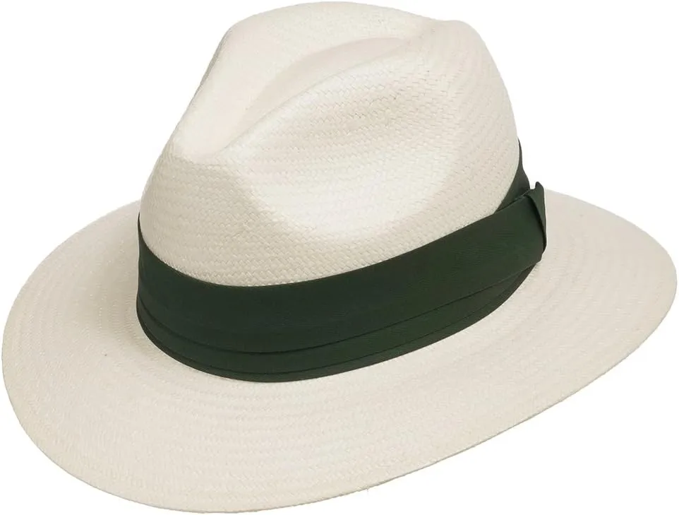 Monte Cristo Classic Fedora Straw Panama Hat Sun Wide Brim Lightweight Beach UPF50  Men or Women