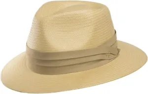 Monte Cristo Classic Fedora Straw Panama Hat Sun Wide Brim Lightweight Beach UPF50  Men or Women