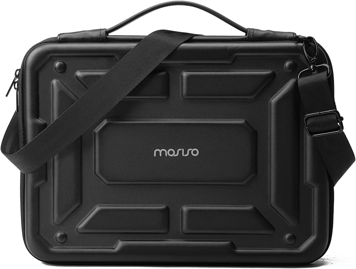 MOSISO Laptop Shoulder Bag Compatible with MacBook Pro 16 inch 2023-2021 M3 A2991 M2 A2780 M1 A2485 / Compatible with MacBook Pro 16 inch A2141, Waterproof Shockproof Carrying Case Bag, Black
